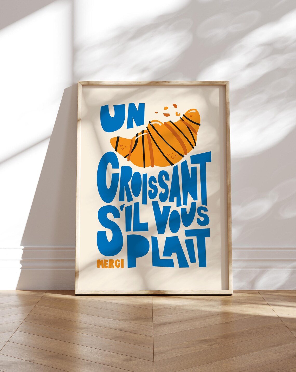 Un Croissant Breakfast Poster, Kitchen Wall Art