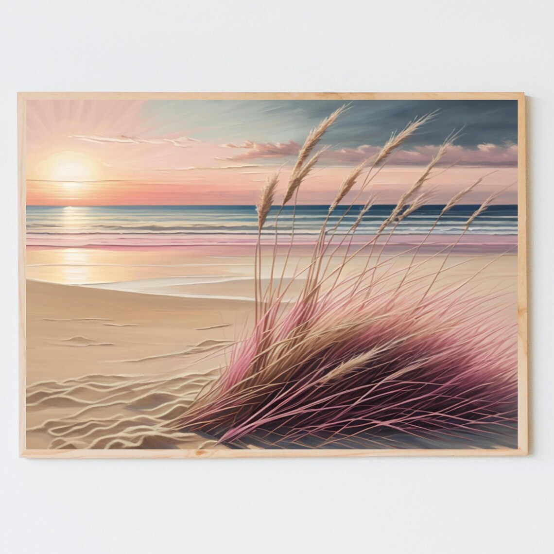 Coastal Sunrise Boho Art Print Set, Beach Decor