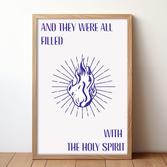 Pentecost Flame Print Holy Spirit Wall Art