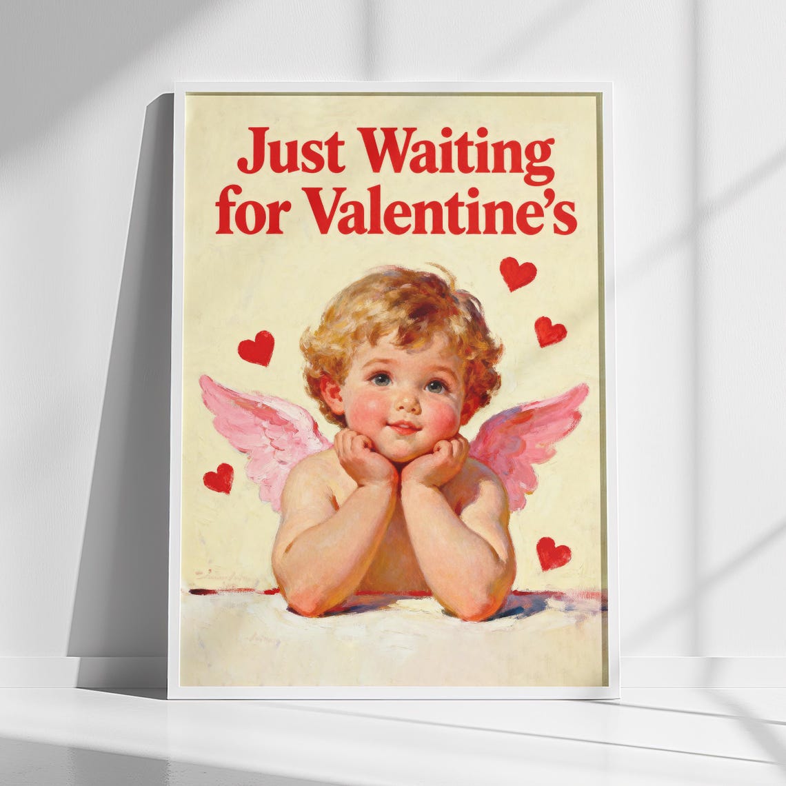 Vintage Cupid Art Print, Bedroom Decor