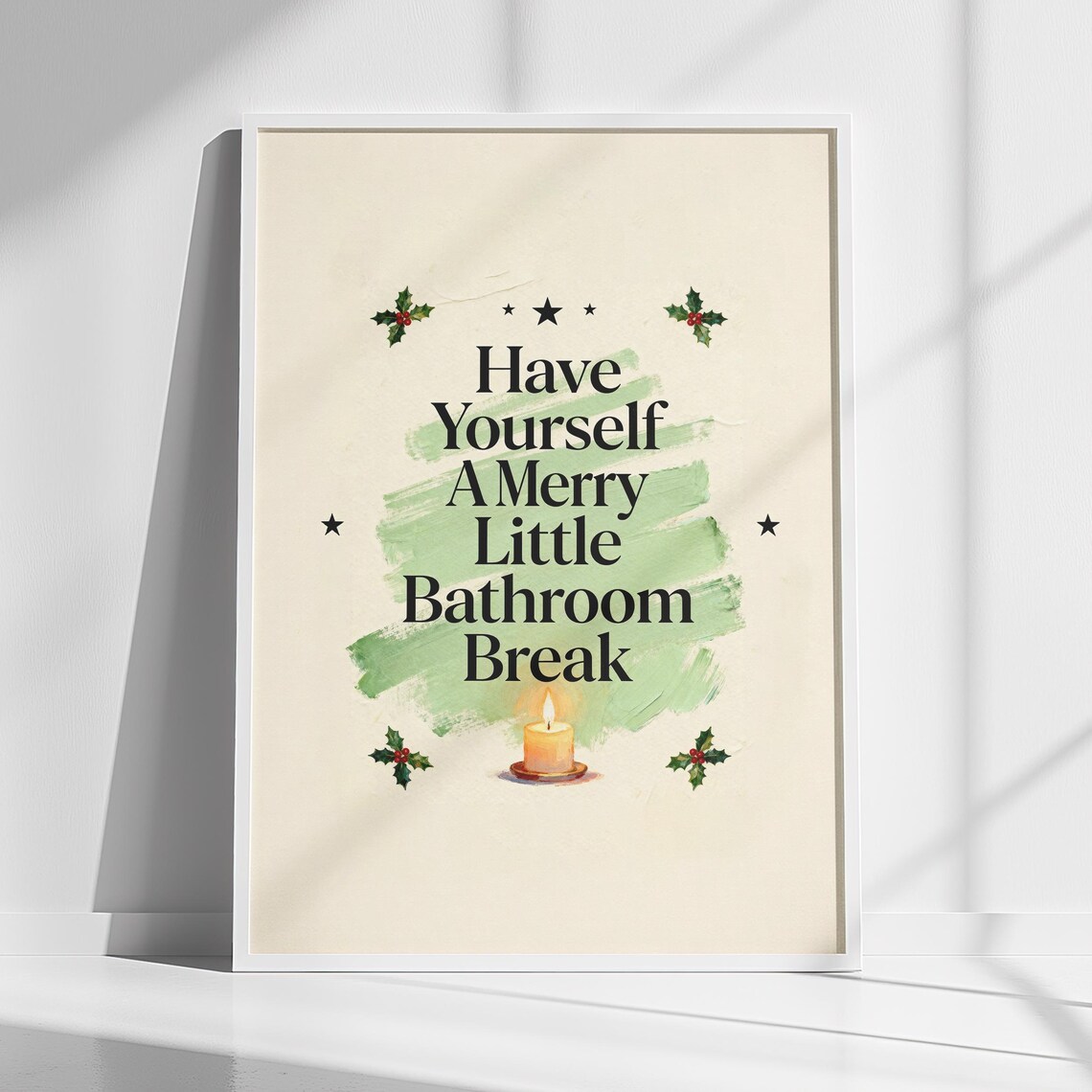 Christmas Bathroom Decor Funny Holiday Break Sign