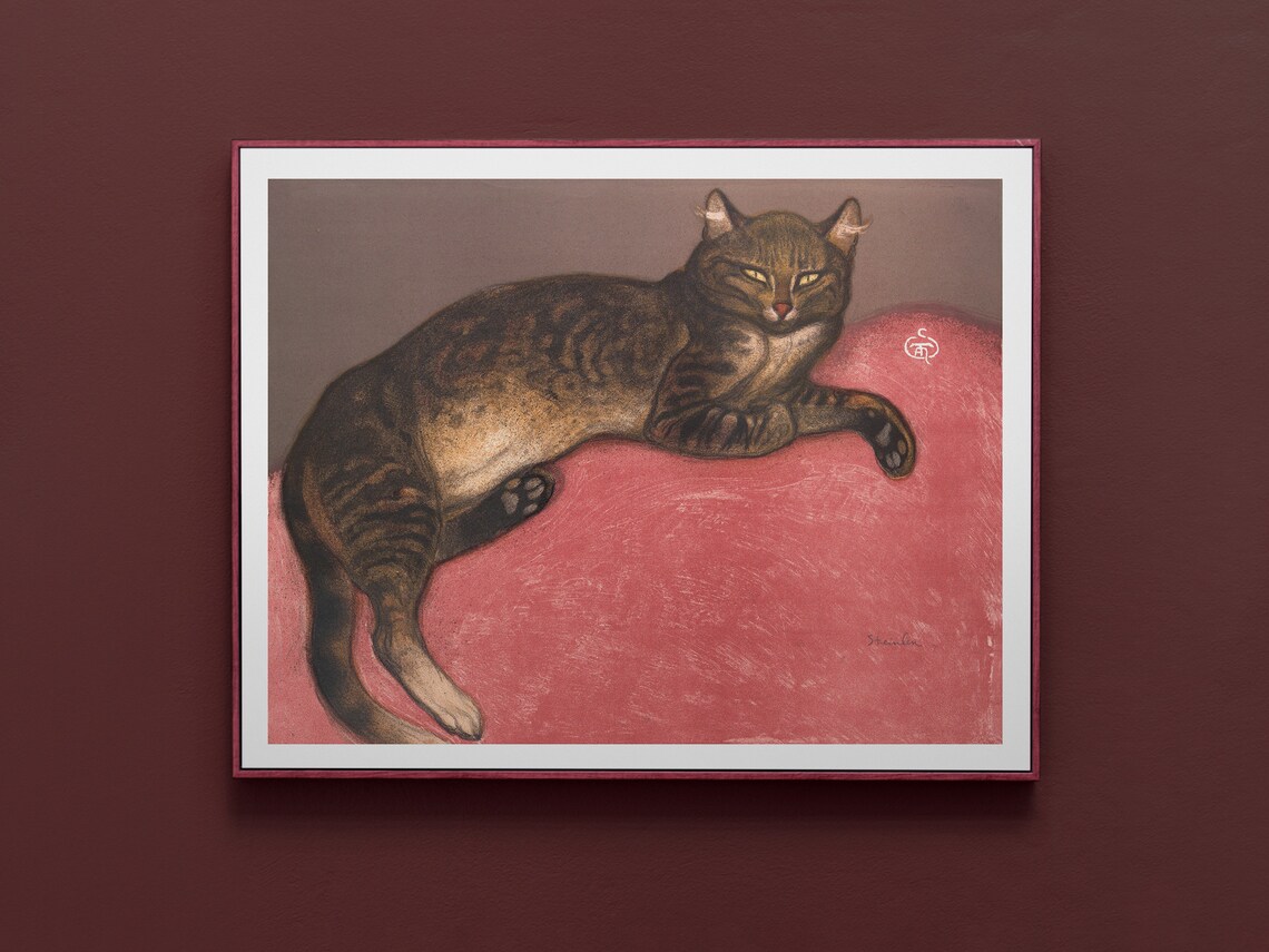 Vintage Art Nouveau Cat Art Print, Théophile Steinlen - Image 2