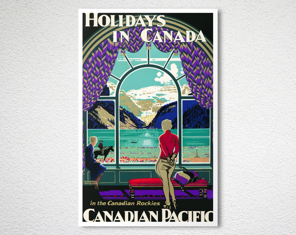 Holidays In Canada Vintage Travel Poster - Image 2