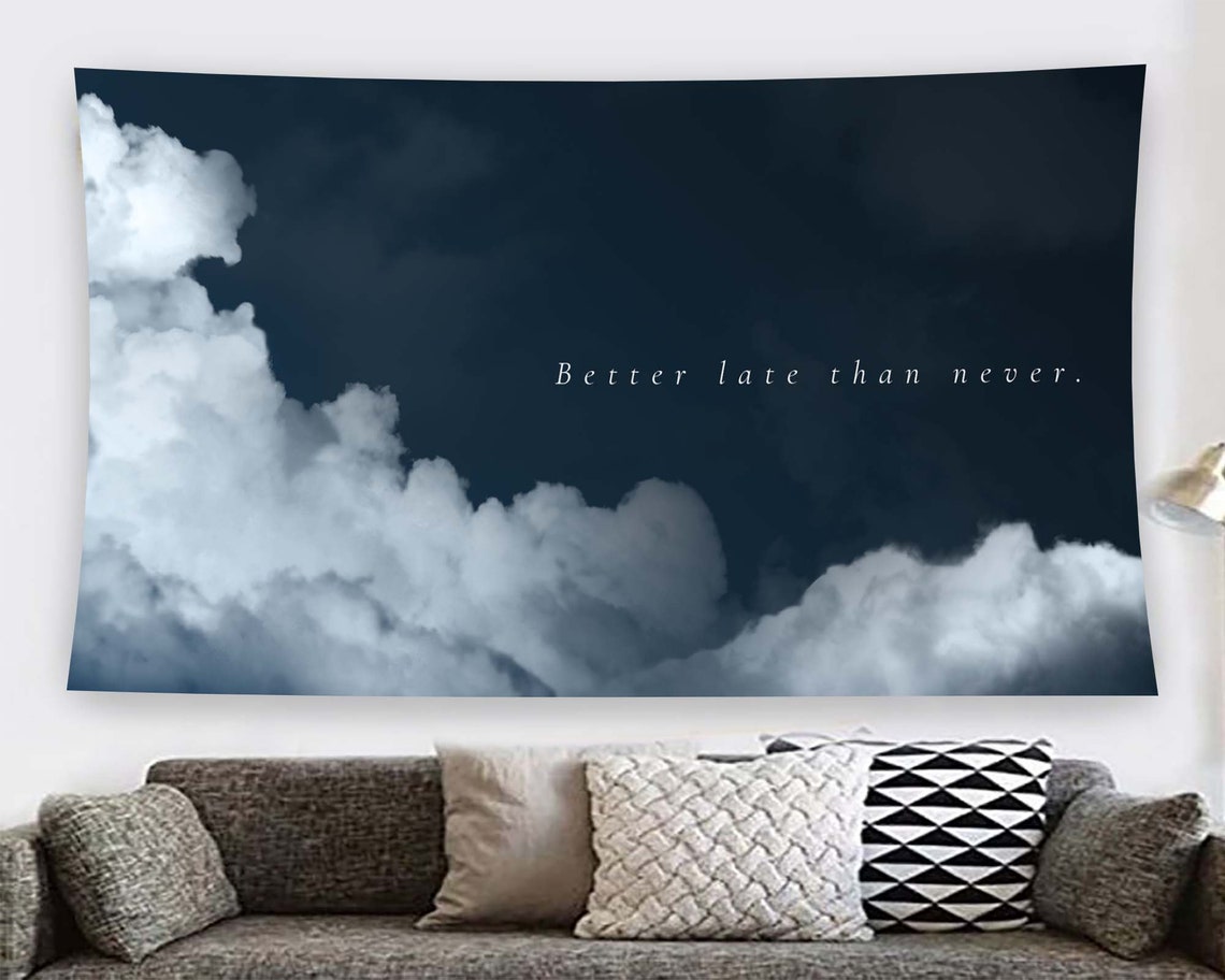 Minimalist Tapestry Abstract Tapestry Motivation Tapestry Text Tapestry Modern Tapestry Cloud Tapestry Salon Decor Text Decor Tapestry - Image 2