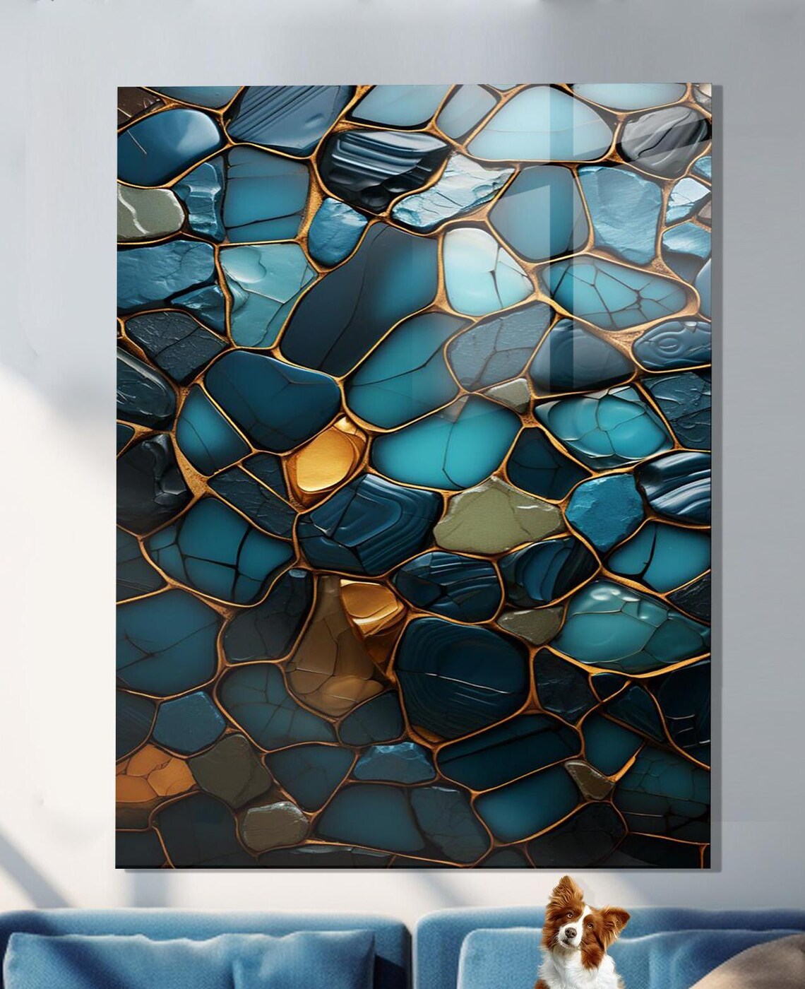 Abstract Fractal Mosaic Wall Art, Modern Art Print