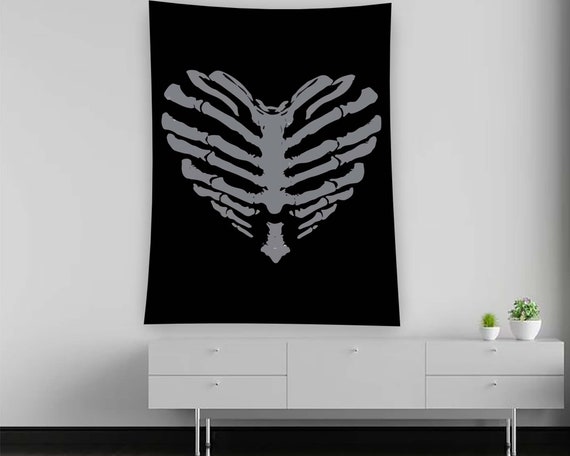 Skull Tapestry Minimalist Tapestry Gothic Tapestry Heart Tapestry Horror Tapestry Tapestry Wall Hanging Tapestry For Wall Wall Art