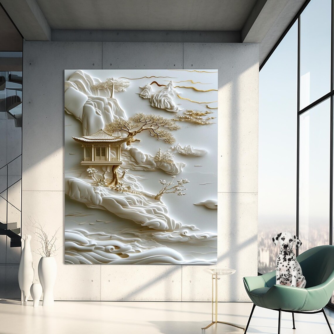 Japan Cloud Floral Design Art Print, Travel Decor - Image 3