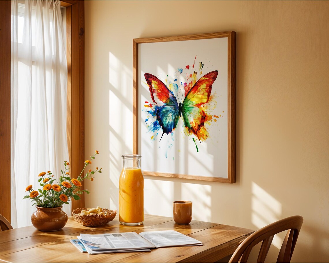 Butterfly Art Print, Modern Kitchen Decor - Image 4