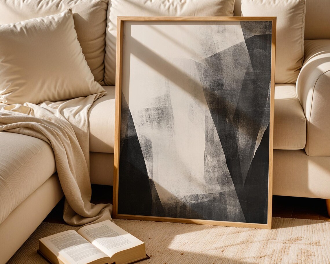 Black And White Shades Background Art Print
