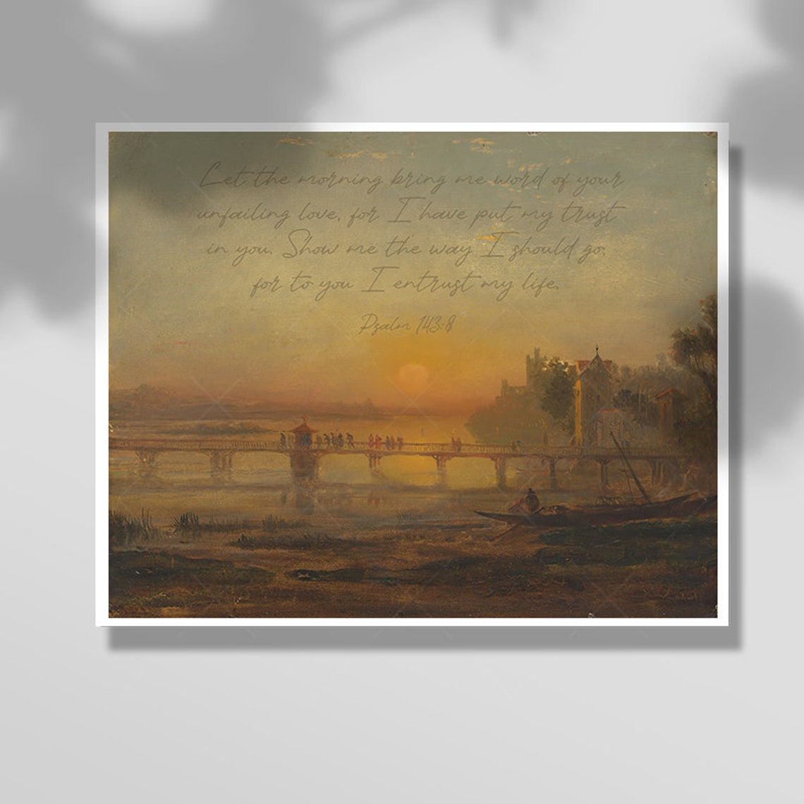 Psalm 1438 Let The Morning Bring Me Word Sunset Scripture Wall Art - Image 3