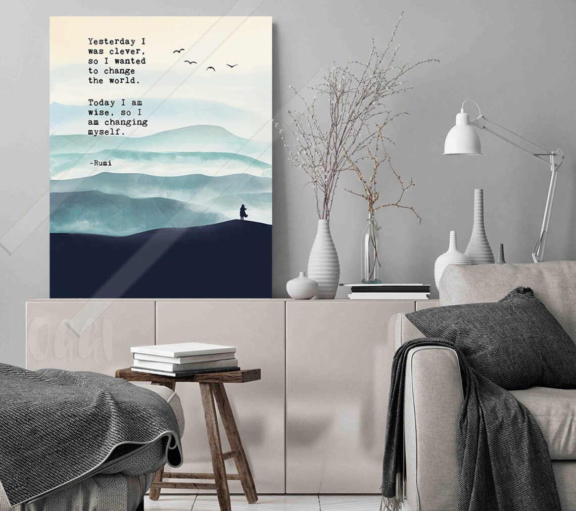 Wise Quote Poster Print, Self-Change Inspiration - Image 3