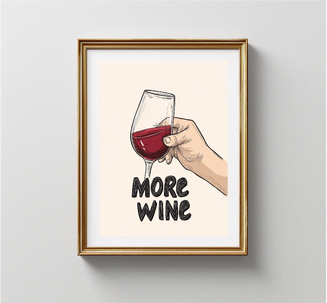 Red Wine Abstract, Kitchen Decor Art Print - Image 3