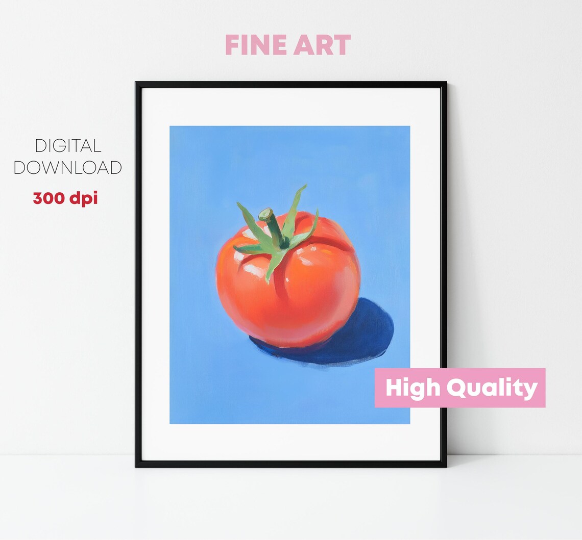 Tomato Art Vegetable Wall Print Vegetable Poster Cozy Art For The Kitchen Home Decorating Gift - Image 2