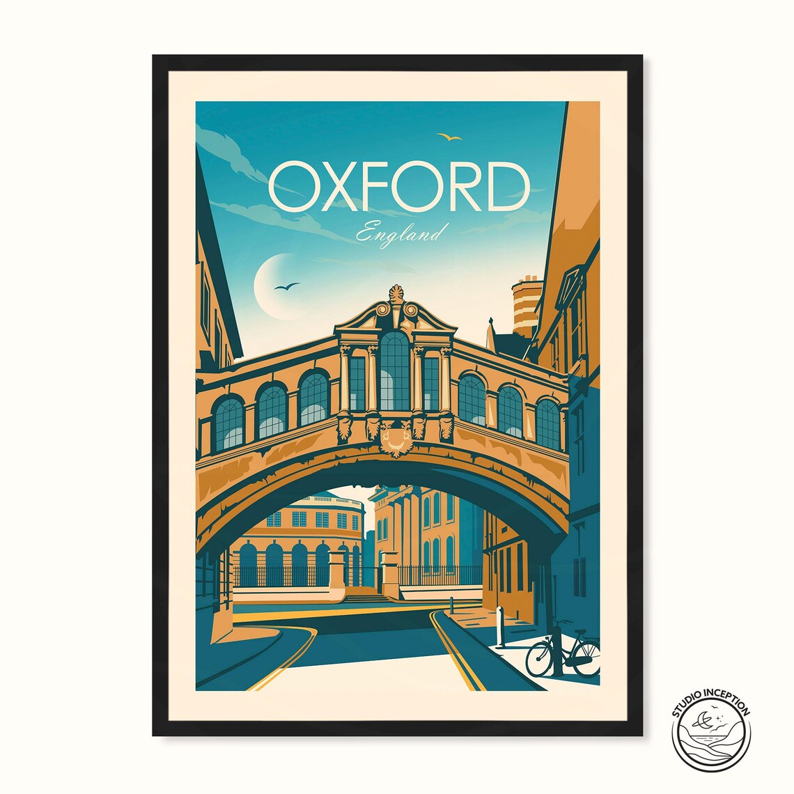 Oxford Travel Poster, England University Print