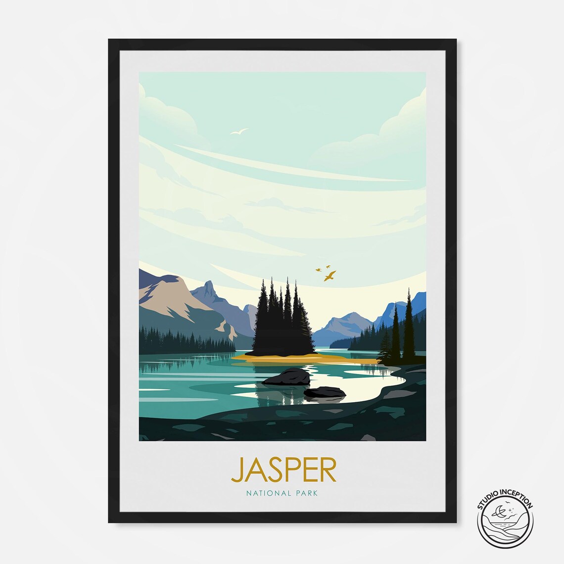Jasper National Park Travel Poster, Canada Art Print