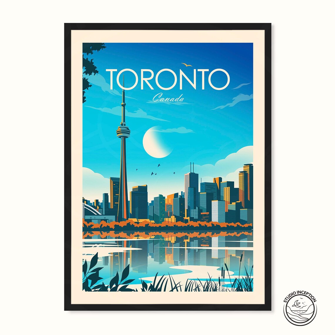 Toronto Travel Poster, Canada Travel Gift