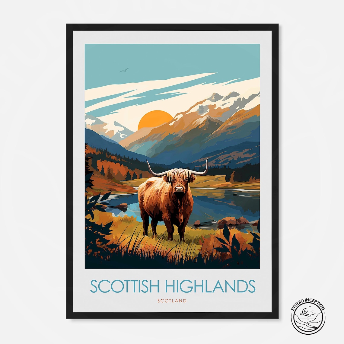Scottish Highlands Travel Poster, The Highlands
