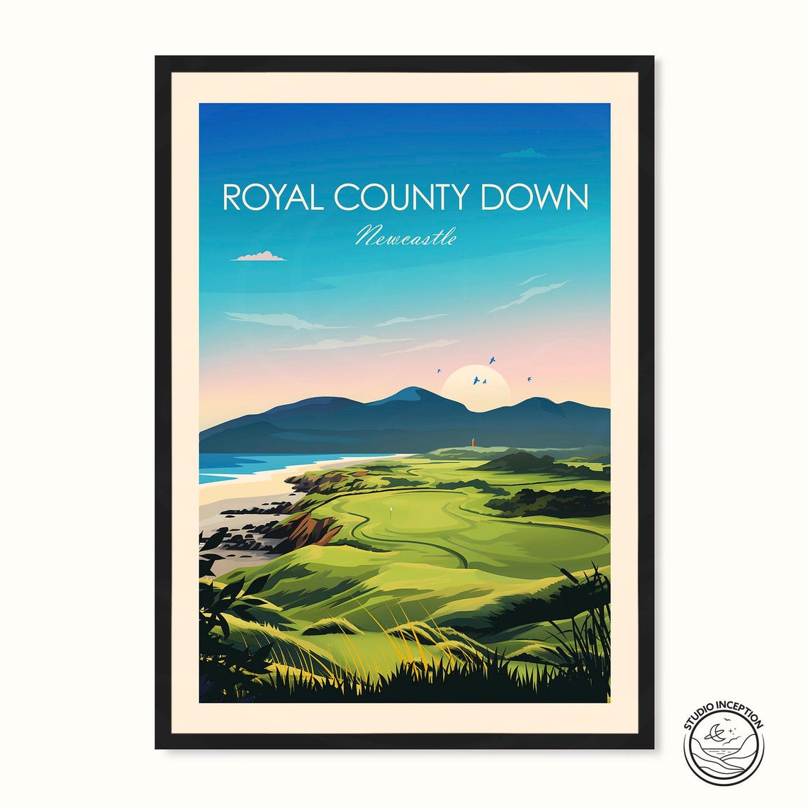 Royal County Down Golf Course Newcastle Northern Ireland Poster