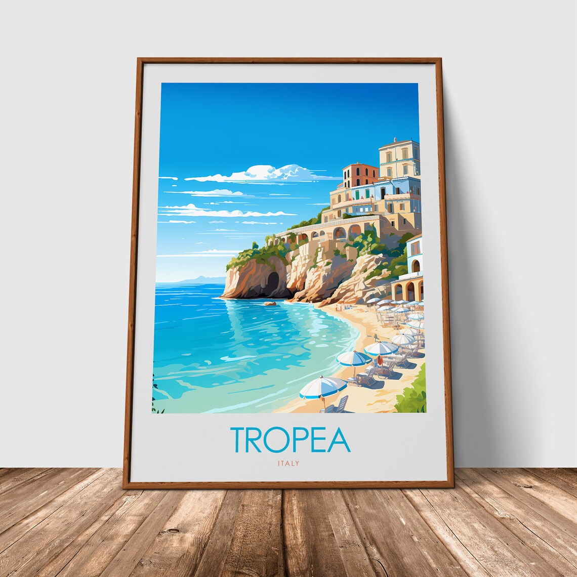 Tropea Beach Italy Travel Poster Art Print - Image 2