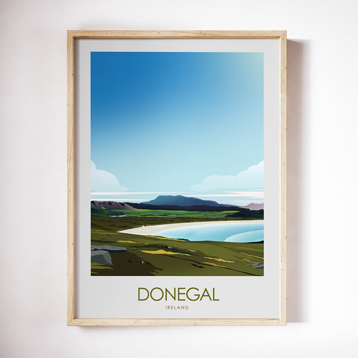 Donegal Ireland Travel Poster, Dunfanaghy and Muckish - Image 3