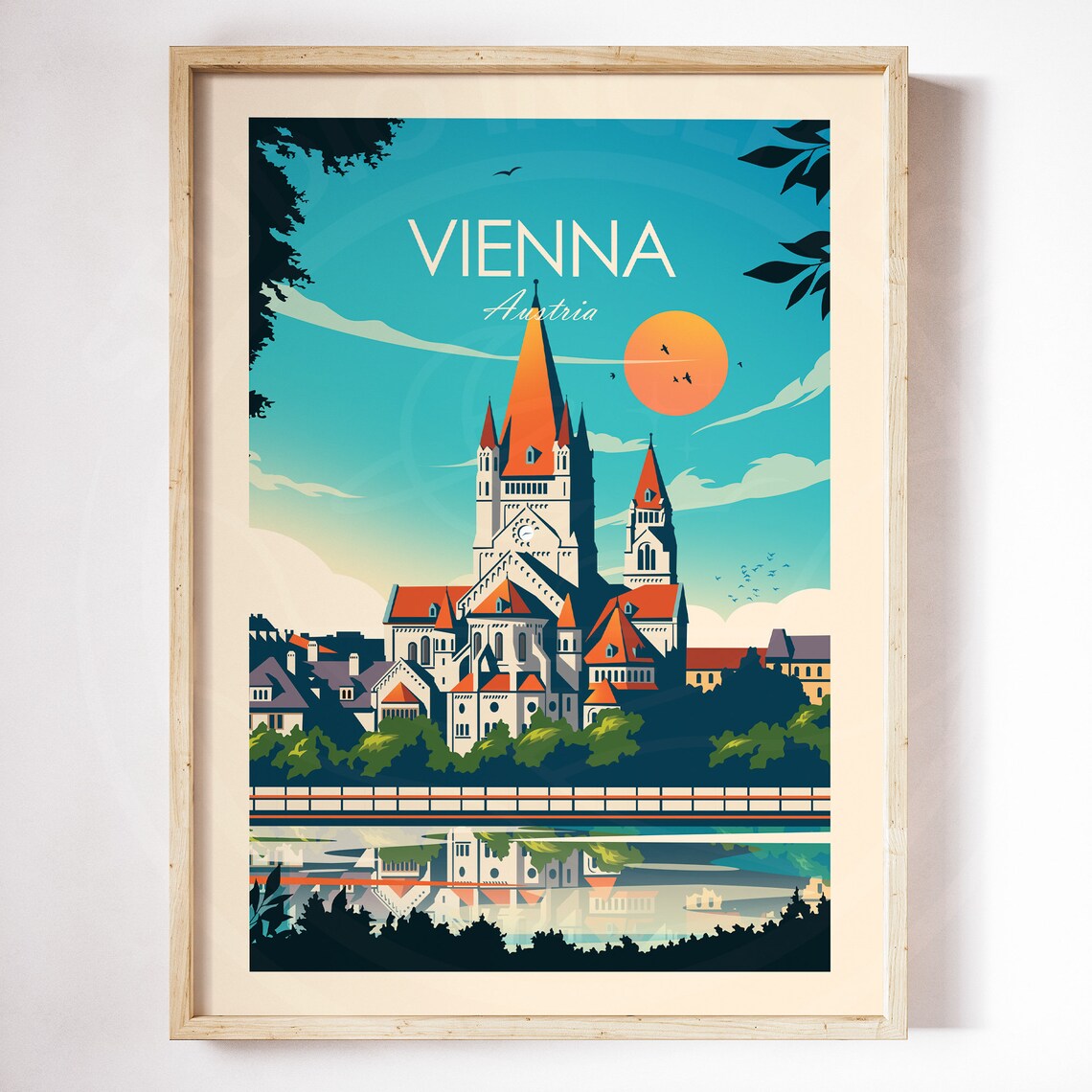 Vienna Austria Travel Poster, Living Room Wall Art - Image 2