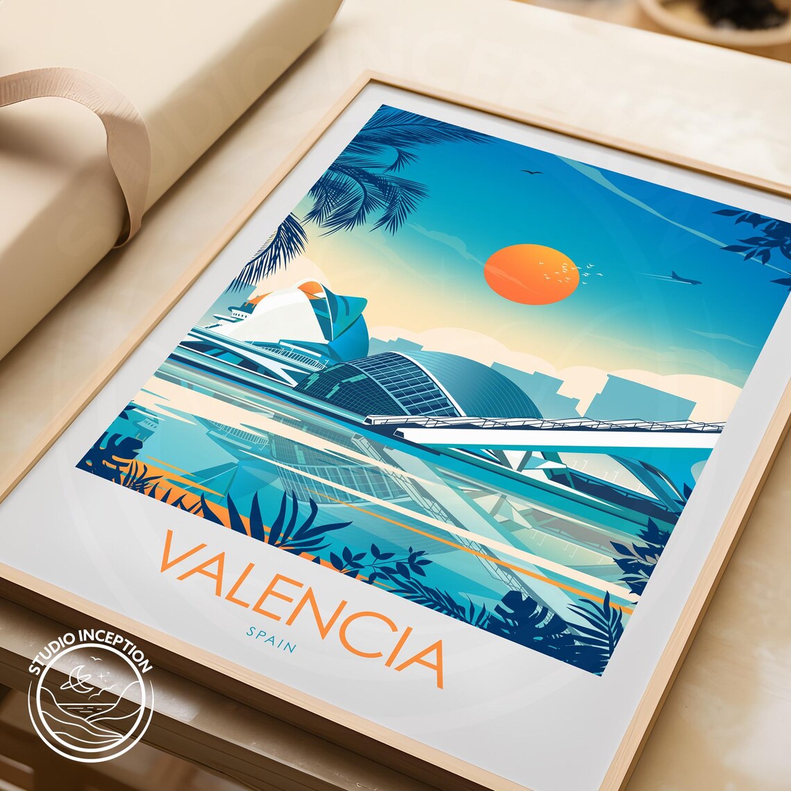 Valencia Spain Travel Art Gift Poster - Image 3
