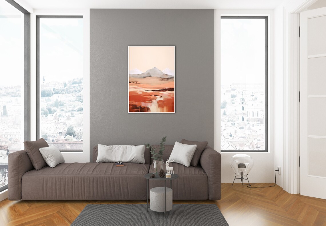 Abstract Mountain Contemporary Art Print - Image 2