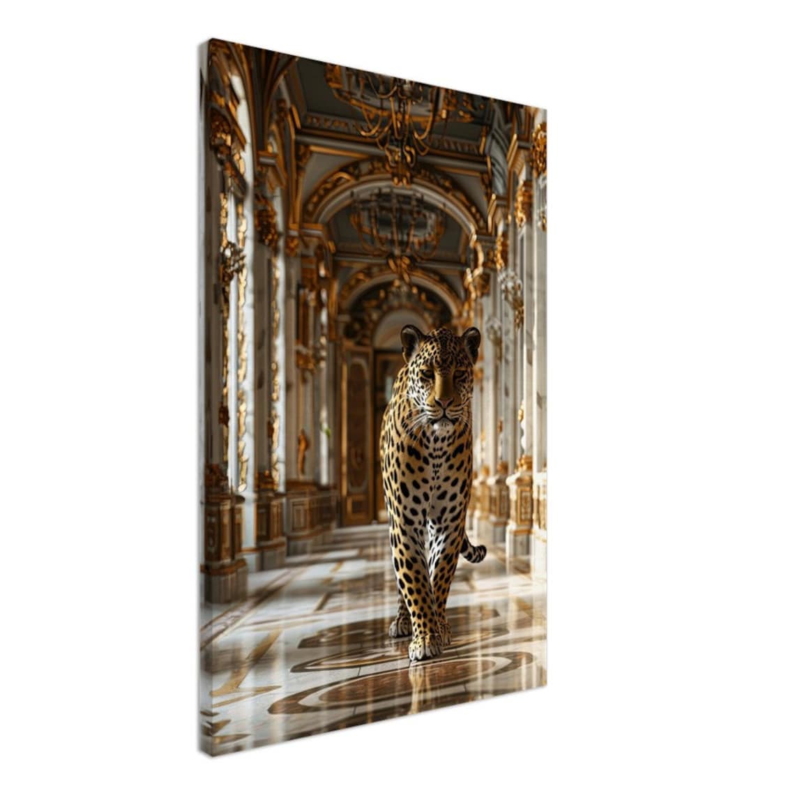 Leopard In A Palace, Regal Safari Animal - Image 2