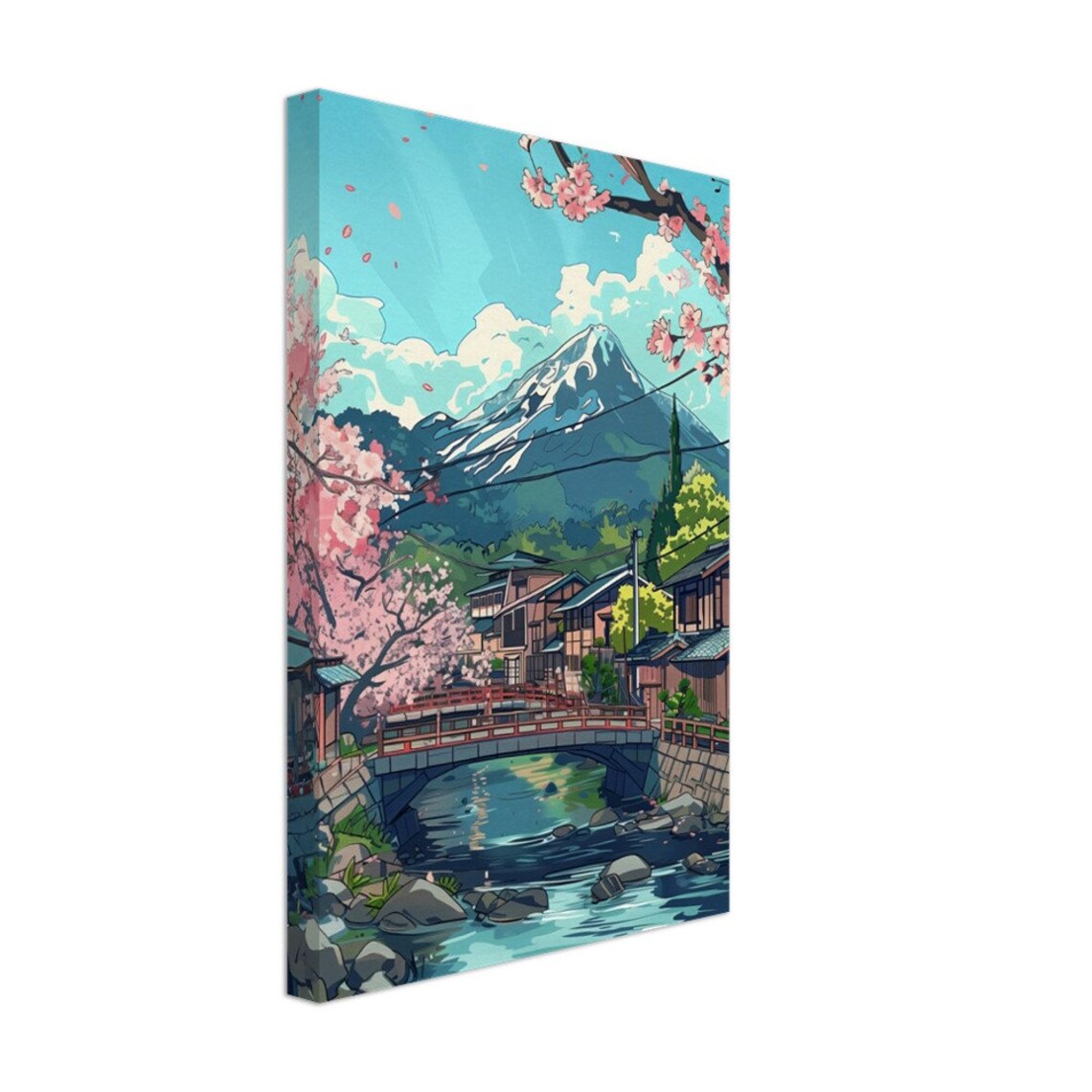 Hokusai Ukiyo-E Mt Fuji Art Print, Japanese Landscape - Image 2