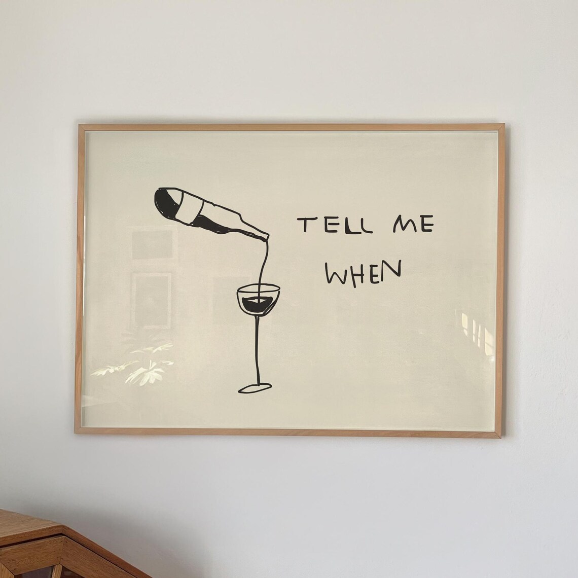 Funny Wine Quote Kitchen Bar Cart Art Print