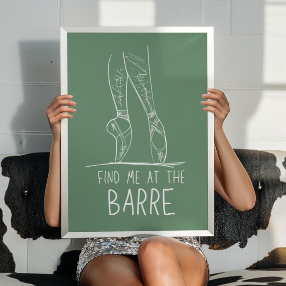Inspirational Dance Quote Poster Ballerina Print Wall Art Studio Decor Ballet Dancer Gift Lover Barre Teacher