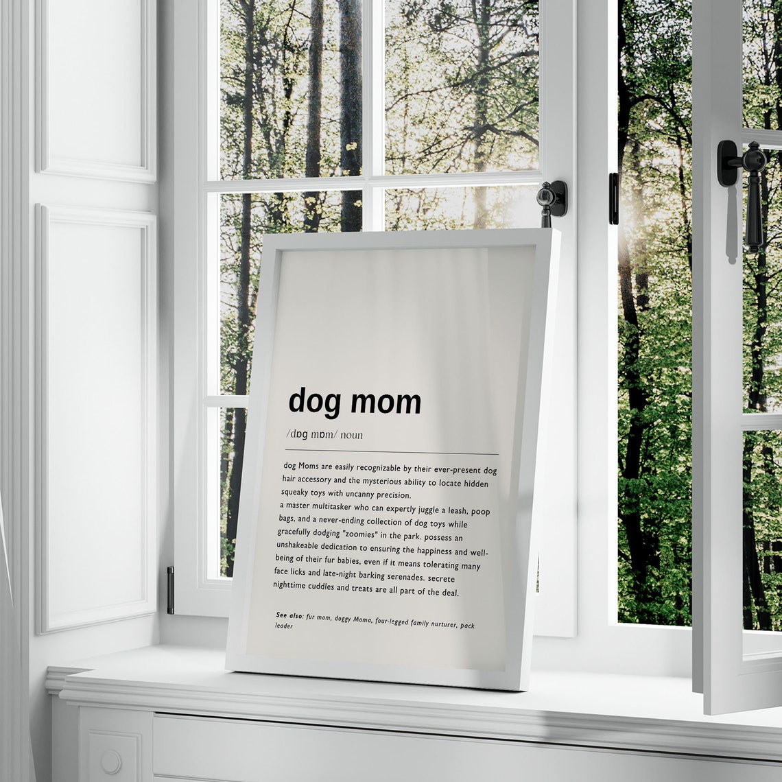 Dog Mom Definition Print Dog Mum Definition Print Quote Poster Love Dog Wall Art Dog Mom Gift Dog Mom Meaning Pet Owner Gifts Dp01 - Image 2