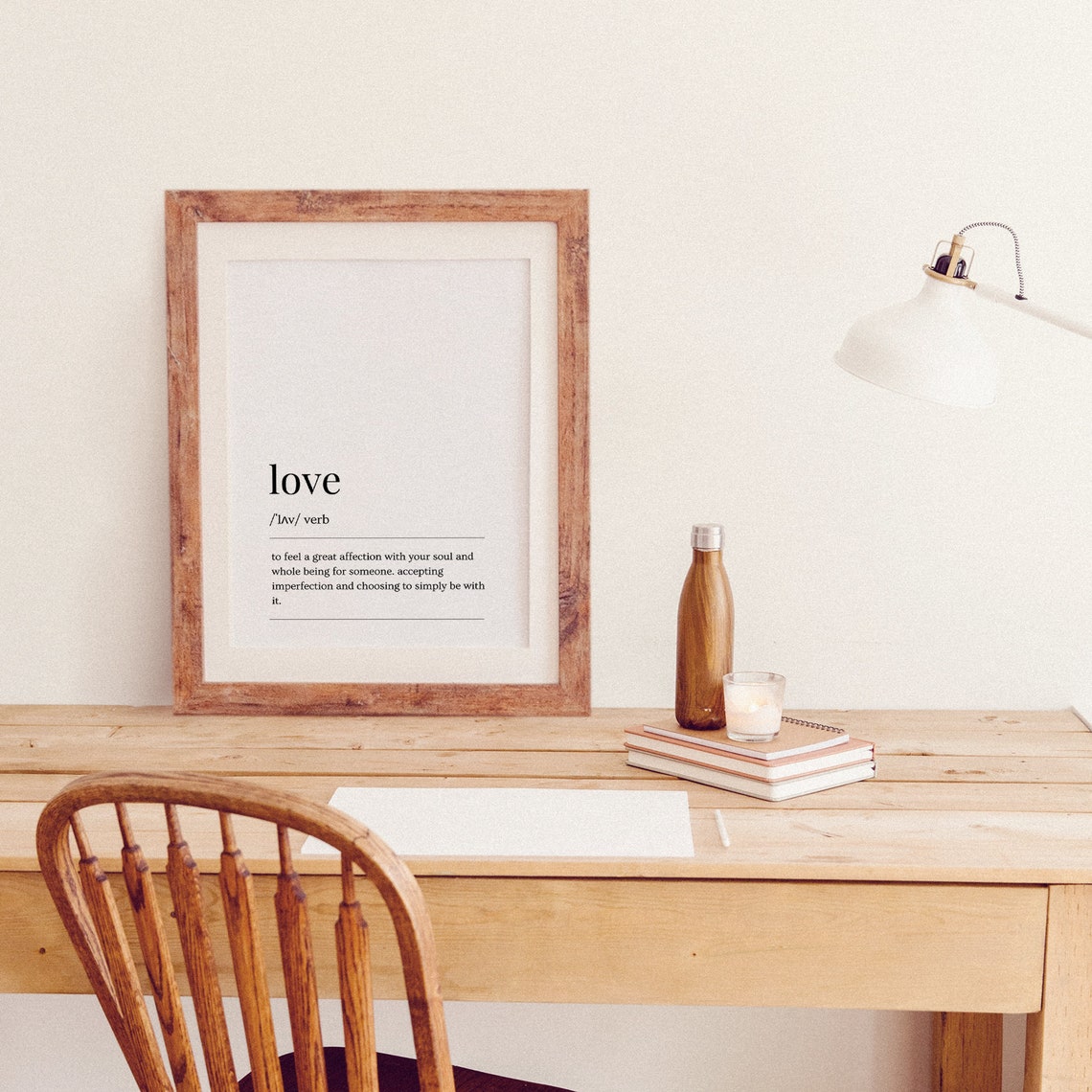 Love Dictionary Definition White Minimalist Typography Poster - Image 2