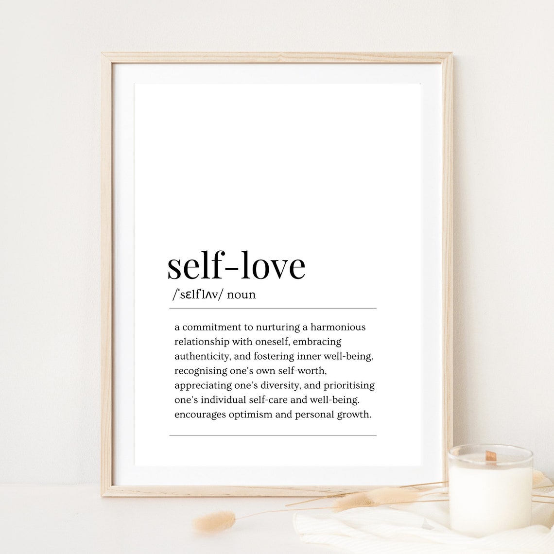 Self Love Dictionary Definition Affirmation Mental Health Poster - Image 6