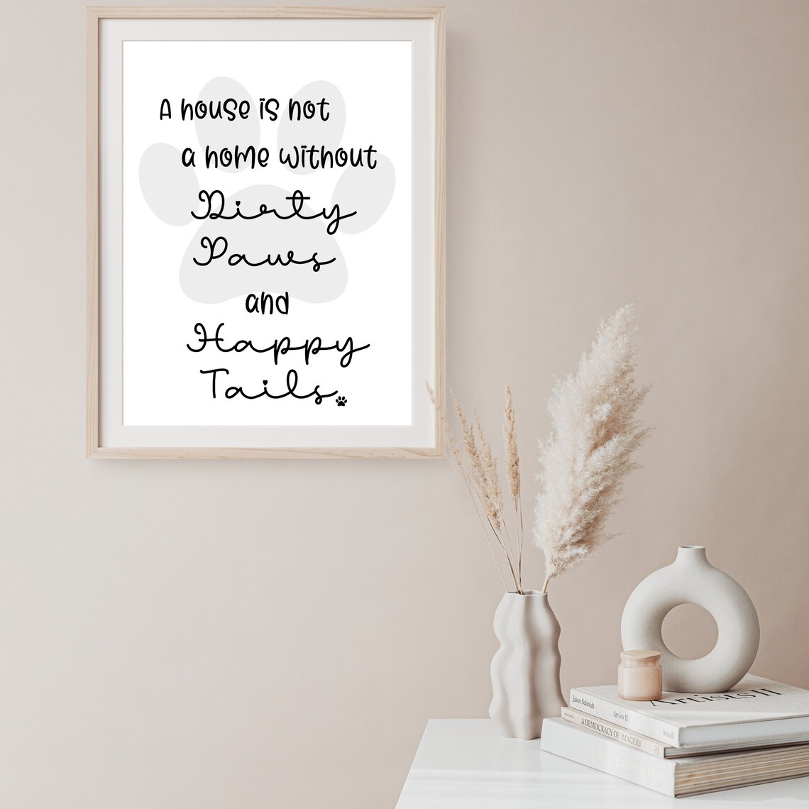 Dirty Paws Happy Tails Dog Quote Paw Art Fun Decor Wall Poster - Image 6