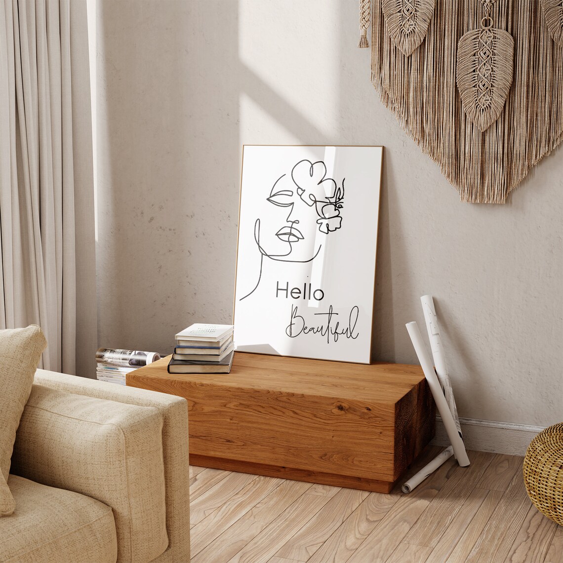 Self Love Affirmation Poster, Minimalist Art Print