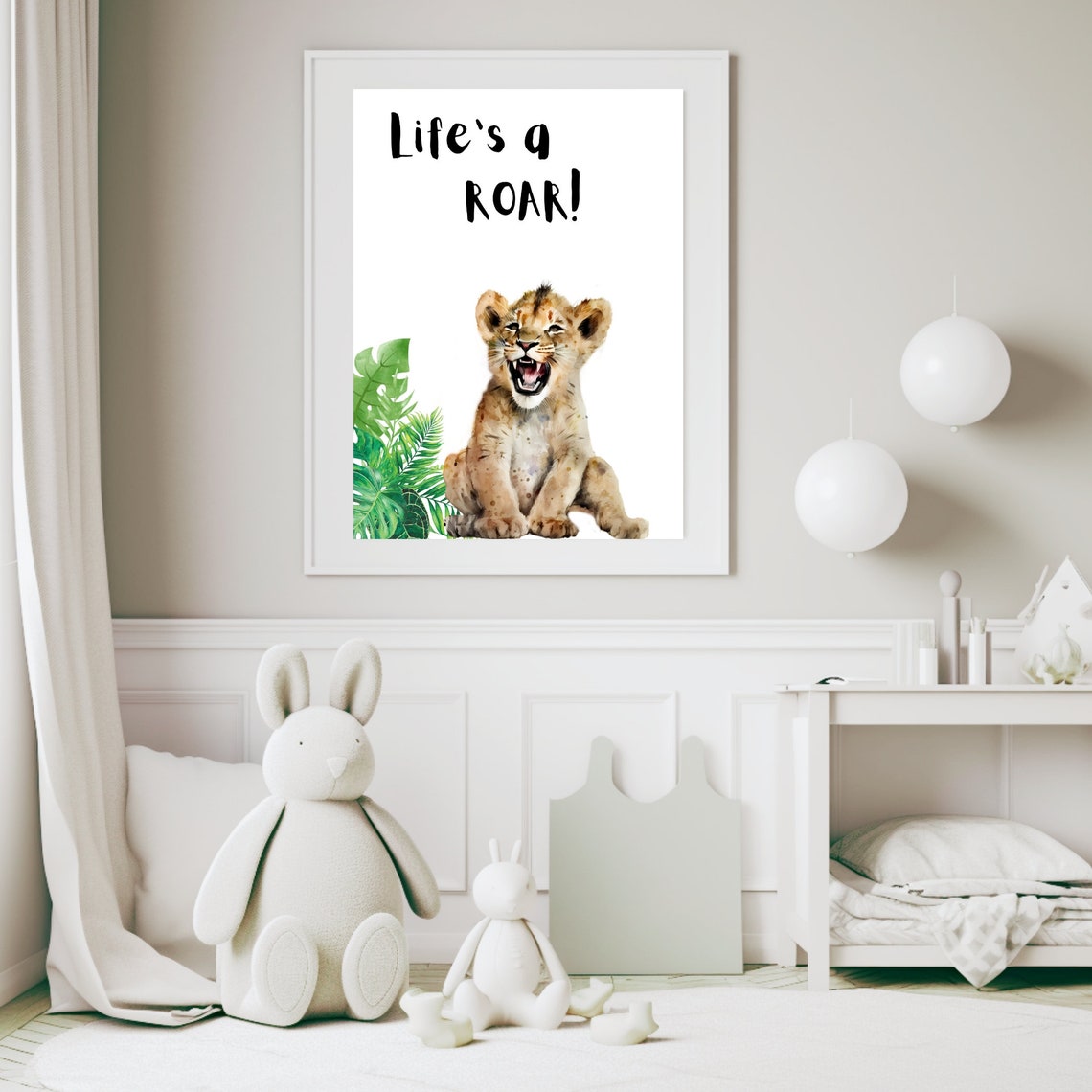 Nursery Lion Print Baby Room Decor Gender Neutral Nursery Prints Newborn Gift Jungle Animal Safari Wall Art Baby Lion Wall Art Lnj004 - Image 7