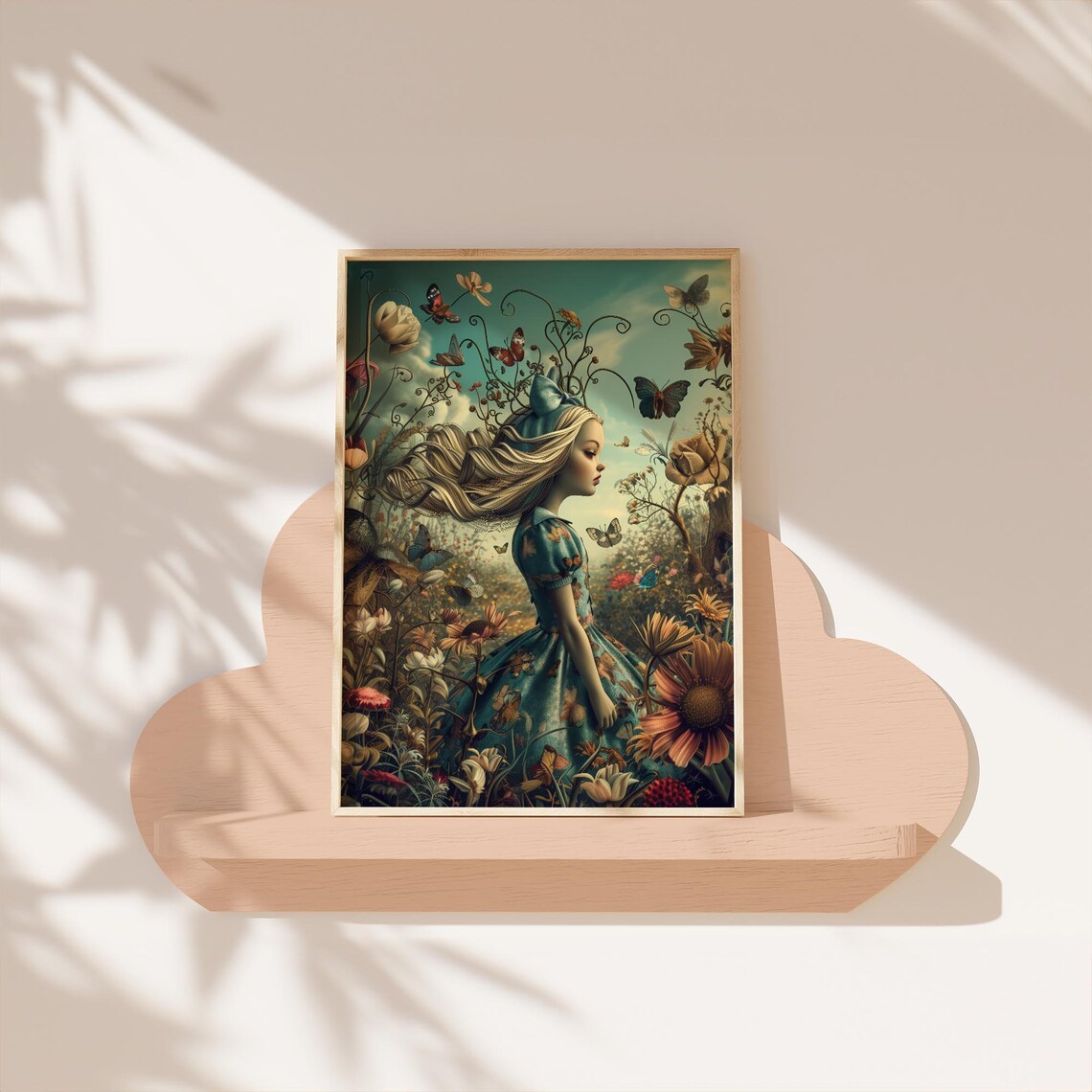 Alice In Wonderland Wildflower Art Print, Nursery Decor - Image 2