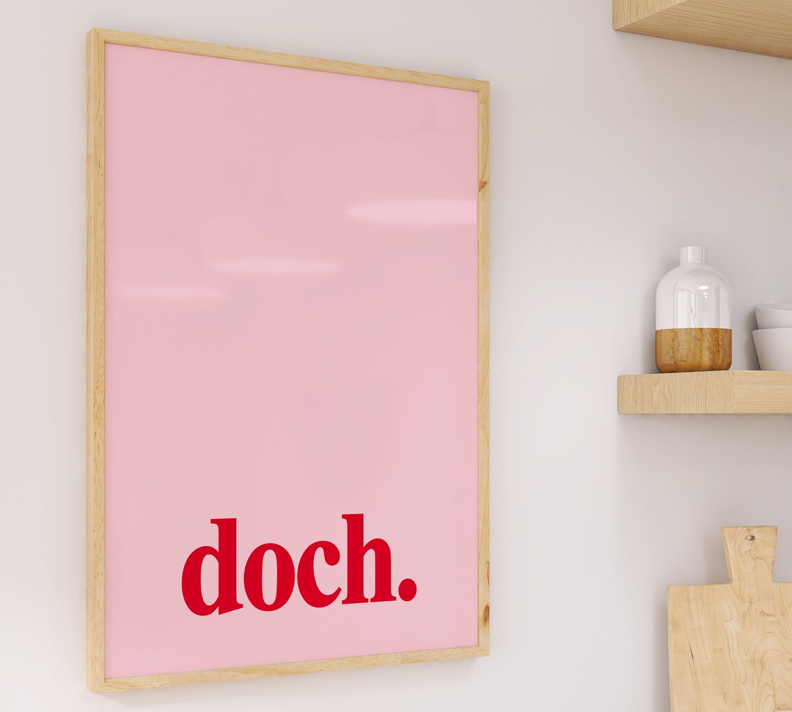Doch Typography Vintage Kitchen Art Print
