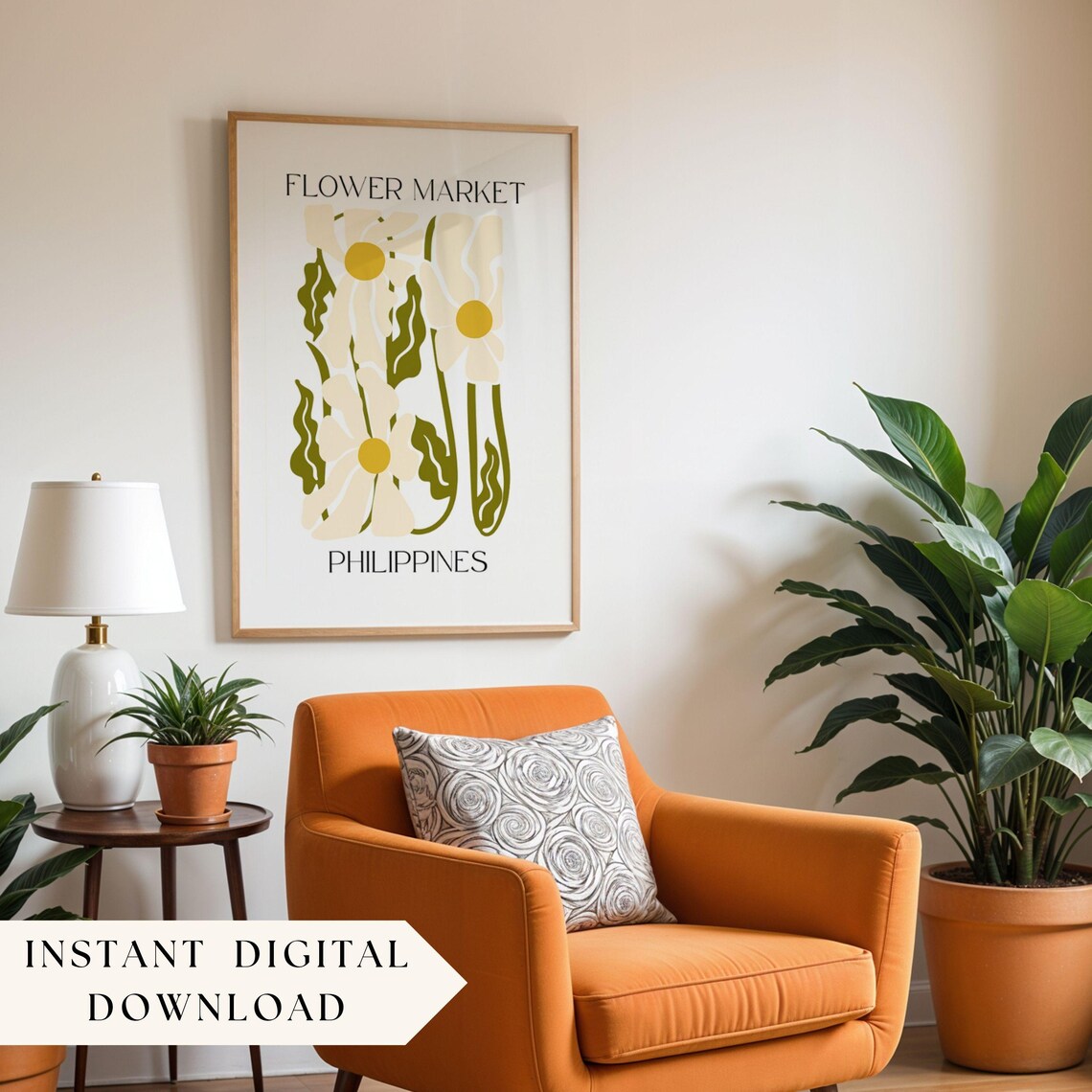 Philippines Flower Market Botanical Art, Matisse Style