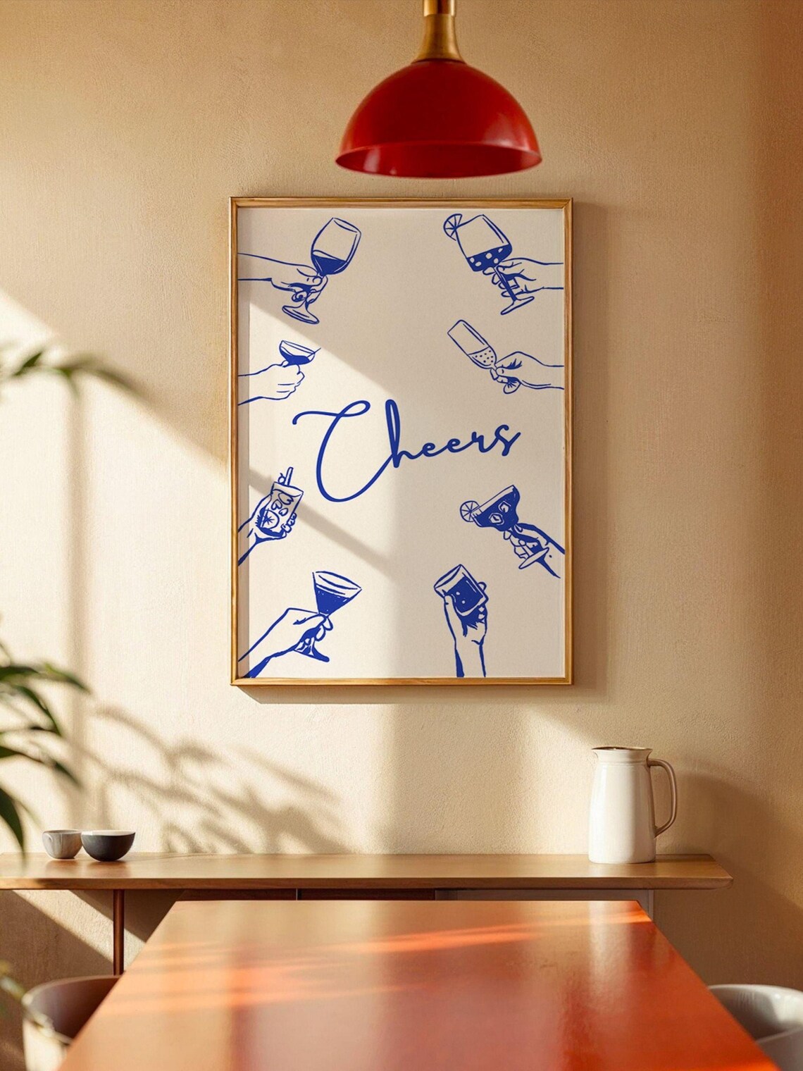 Retro Cheers Bar Cart Cocktail Poster - Image 3