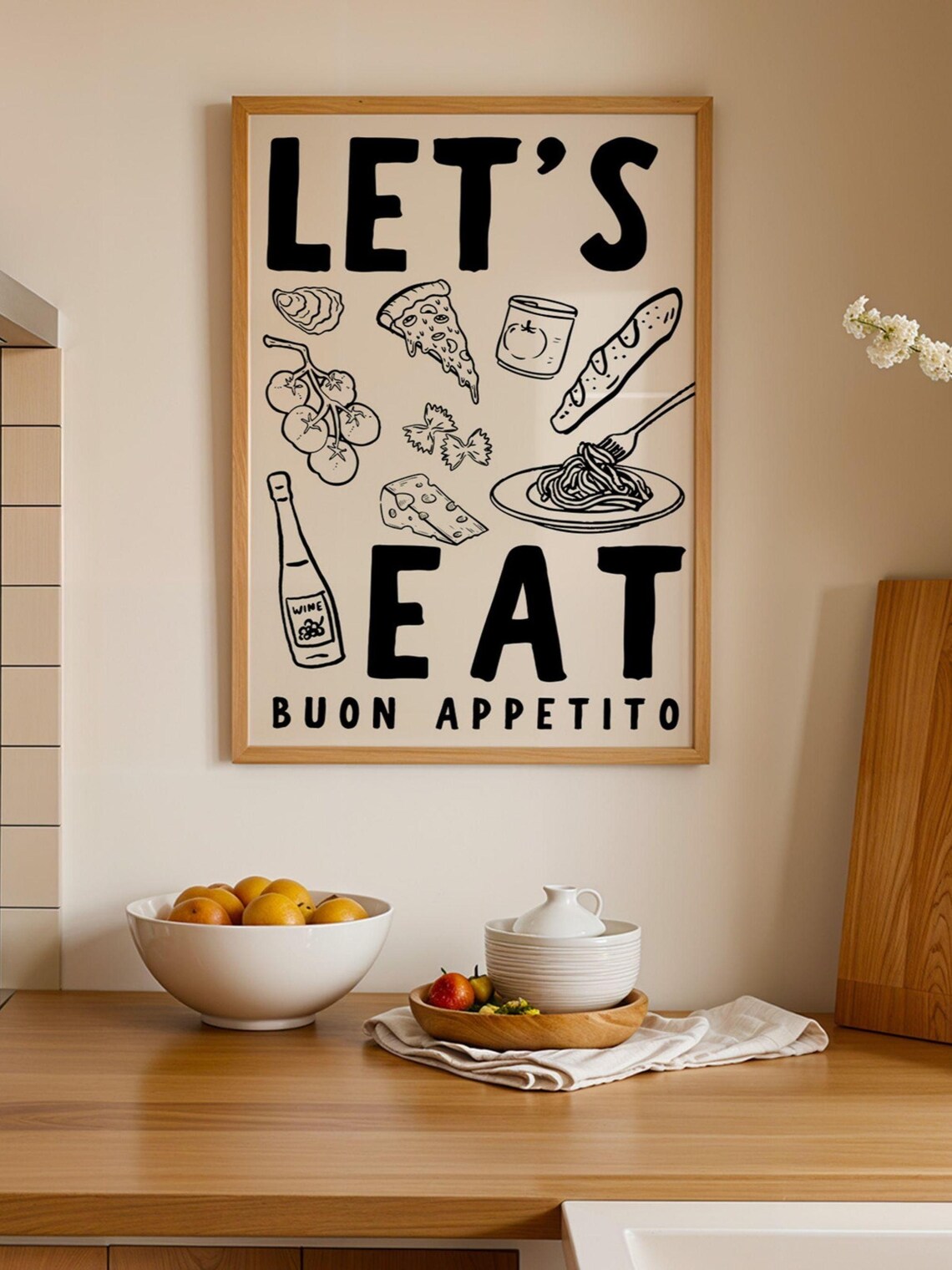 Italian Restaurant Poster, Kitchen Dining Decor - Image 3