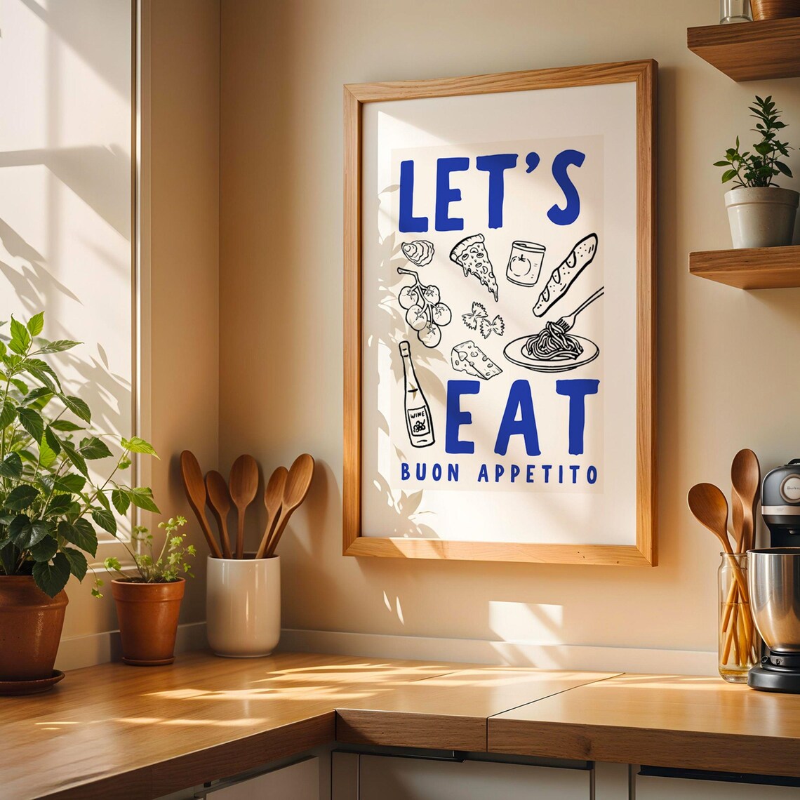 Italian Restaurant Cooking Display, Kitchen Art Print - Image 3