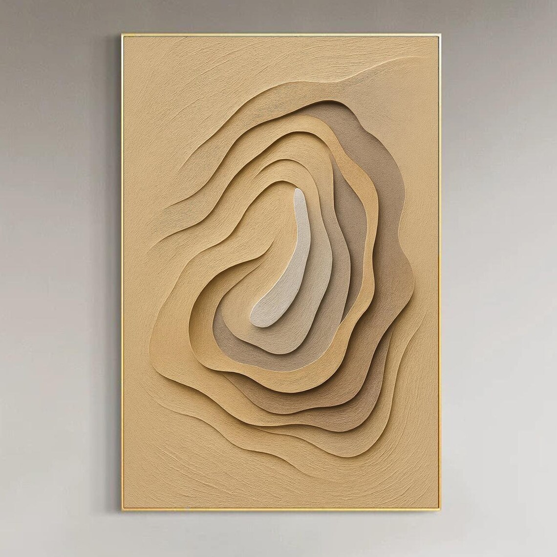 Neutral Abstract - Layered Painting, Modern Artwork