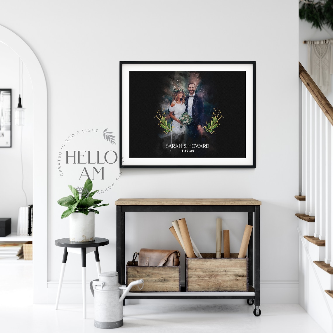 Custom Wedding Portrait From Photo, Watercolor Art Print - Image 2
