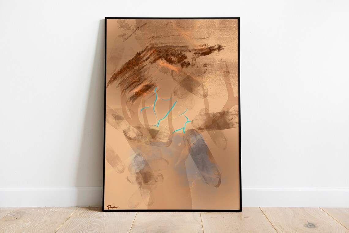 Abstract Art Painting Beautiful Loghouse Hotel Decoration