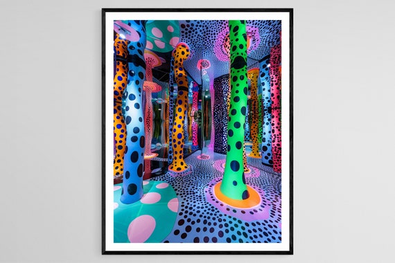 Intricate Polka Dot Room Reflective Surfaces And Immersive Design