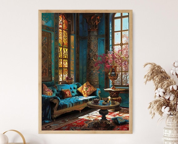 Topkapi Palace Interior, Osman Hamdi Bey Style Art Print