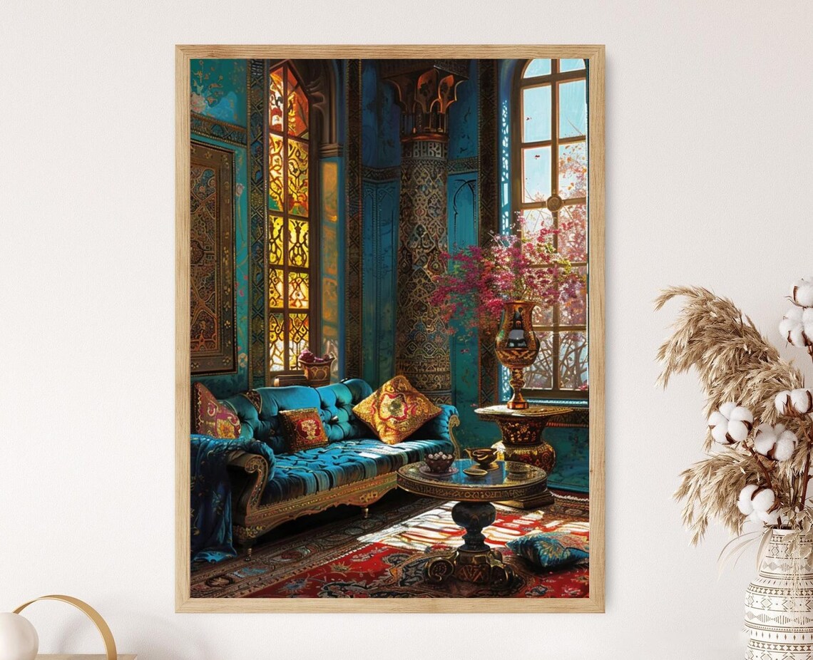 Topkapi Palace Interior, Osman Hamdi Bey Style Art Print