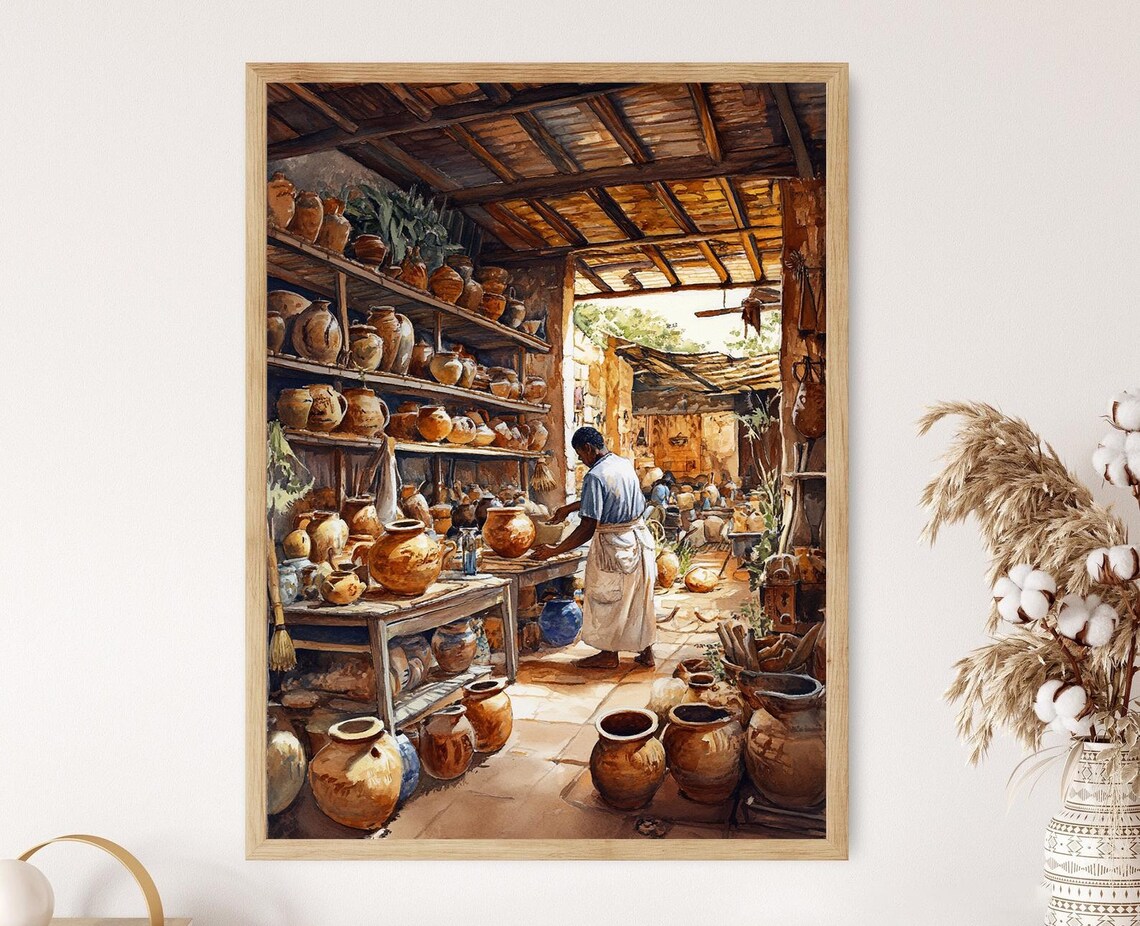 Haitian Pottery Shop, Clay Pots and Craftsmanship